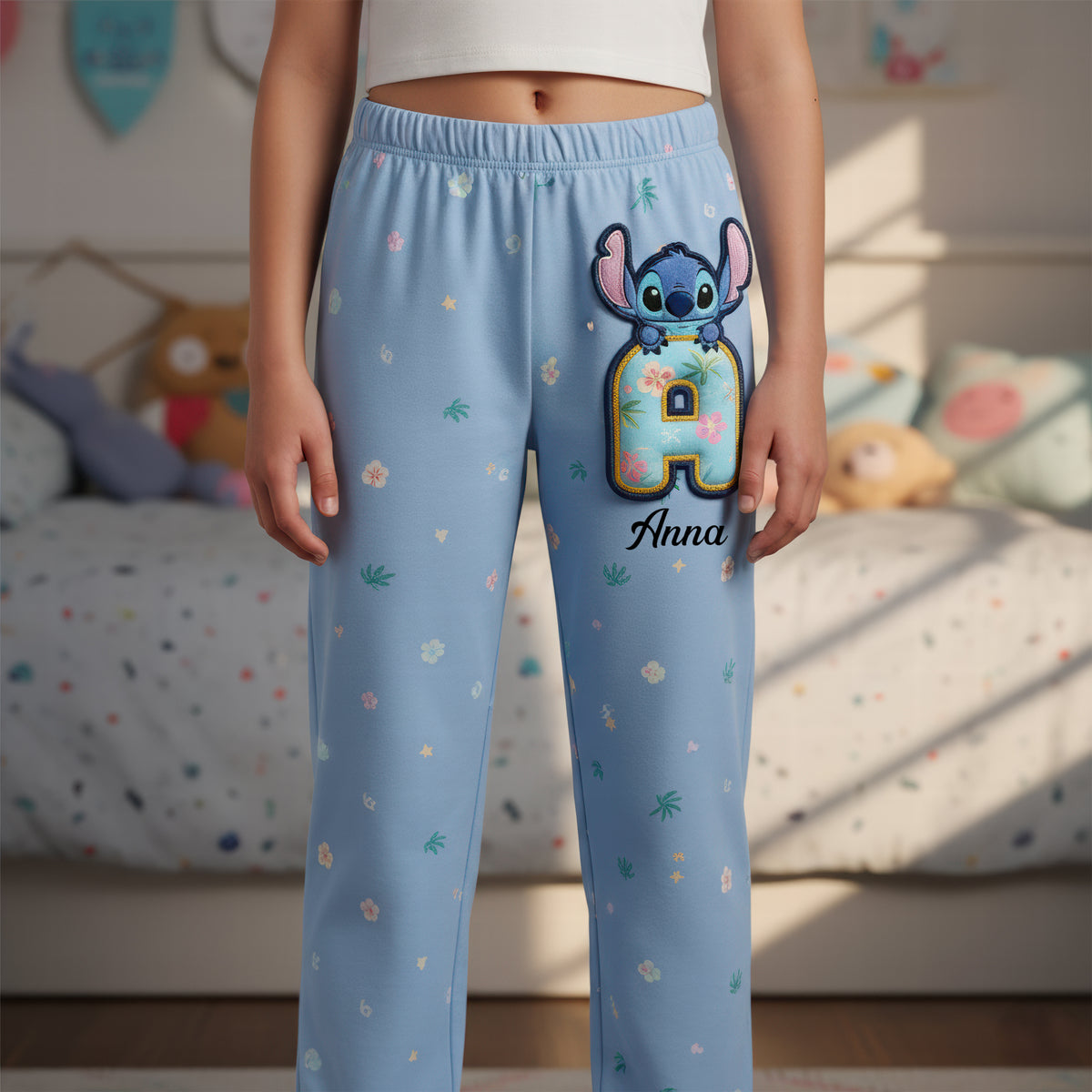 Alphabet Cute Creature Pajama Pants - Personalized Gifts 03kiqn051225-Homacus