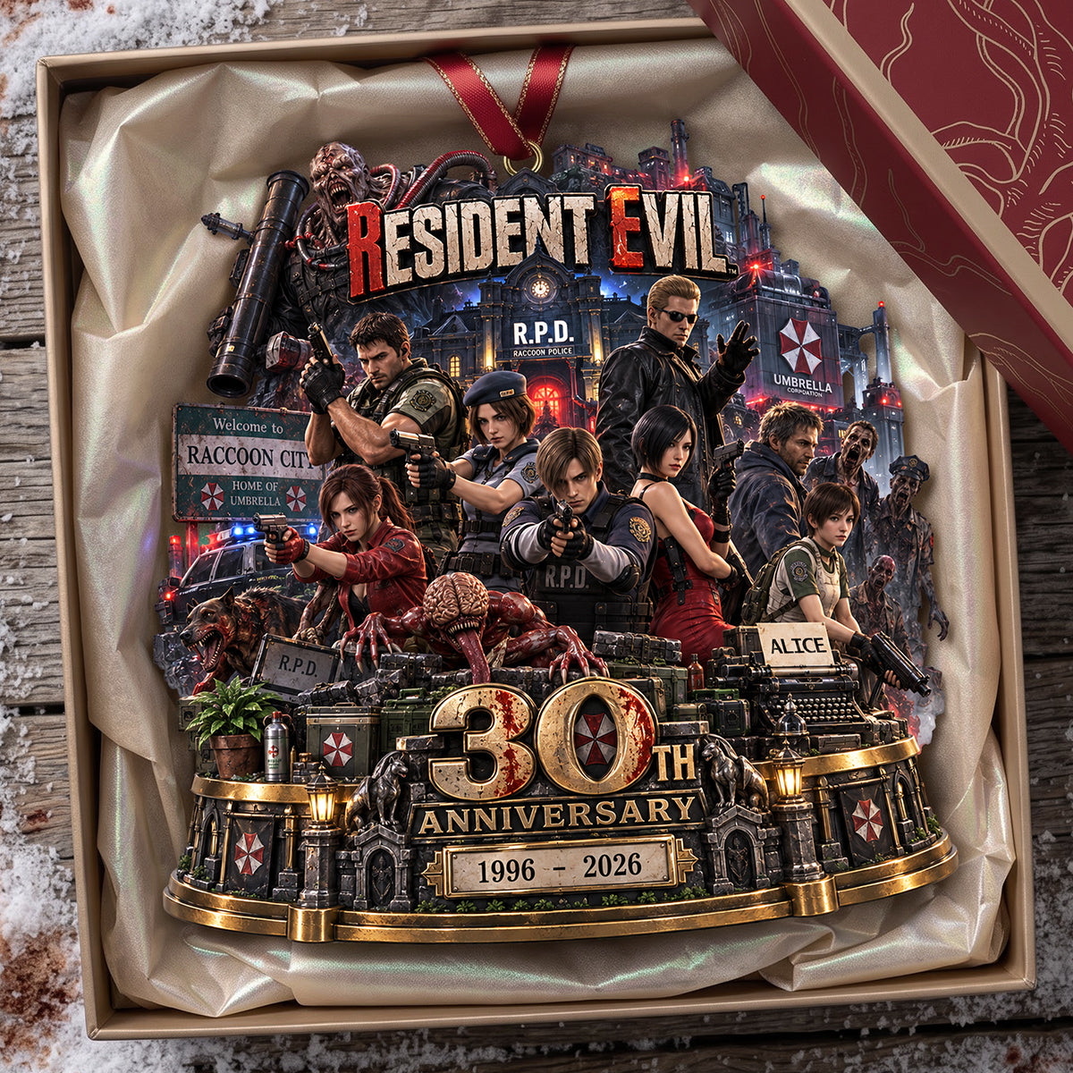 30th Anniversary Survival Horror Ornament - Personalized Christmas Gifts 04NATA180926
