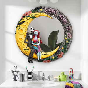 Moonlit Couple's Love Custom Shaped Mirror - Personalized Gifts For Couple 05PGLU220725-Homacus