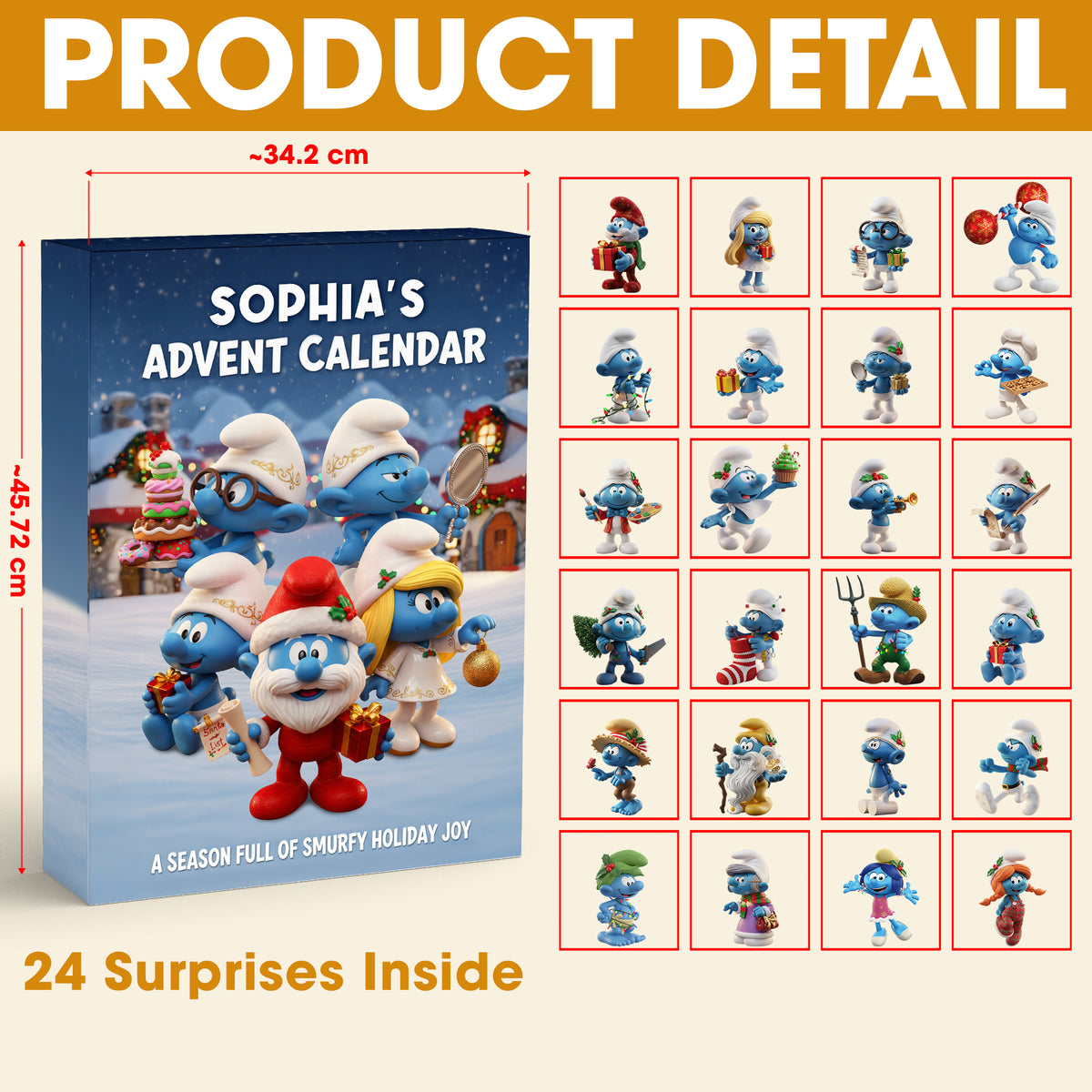 Lovely Characters Advent Calendar Blind Box – Personalized Christmas Gift 01PGQN131125-Homacus