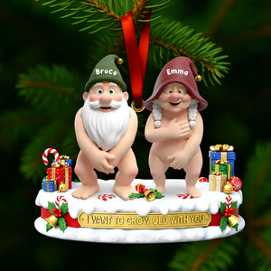 Mischievous Gnome Couple Acrylic Ornament - Personalized Gifts For Couples 08OHLU201125-Homacus