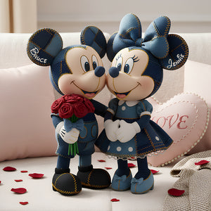 Matching Denim Outfit Couple Pillow - Personalized Gift For Couples 03PGDT031225-Homacus