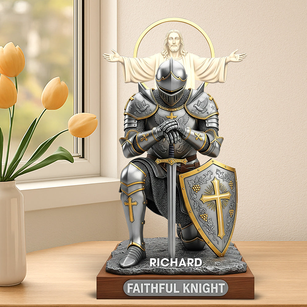 Christian Faithful Knight Acrylic Plaque – Personalized Christmas Gifts for Christian 04huqn290725-Homacus