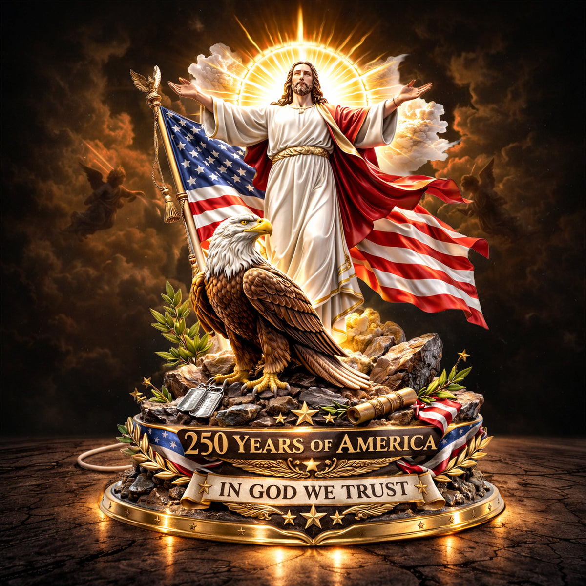 United In Faith 250 Years Anniversary Light Box - Personalized Gift For Christian 03TYLU030326-Homacus