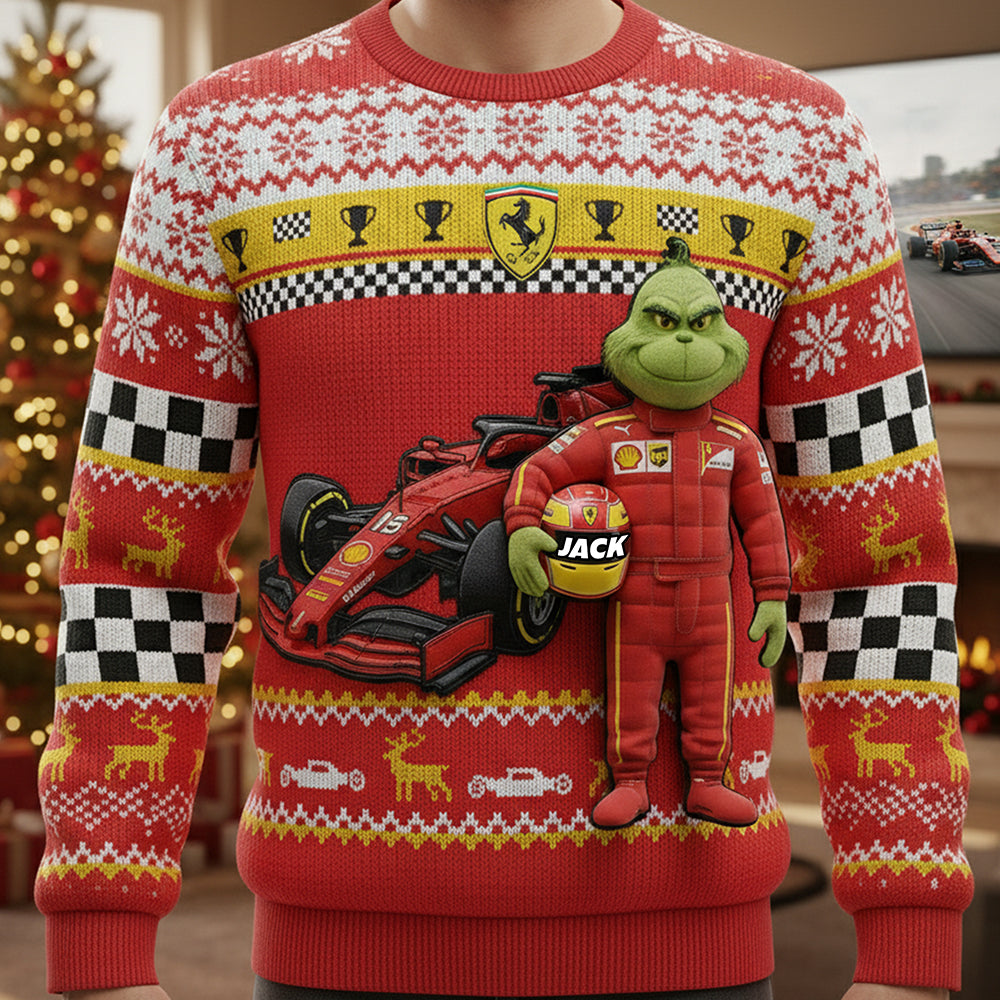 Green Monster Ugly Sweater - Personalized Gifts For Car Lovers Ugly Sweater 01pata031125-Homacus