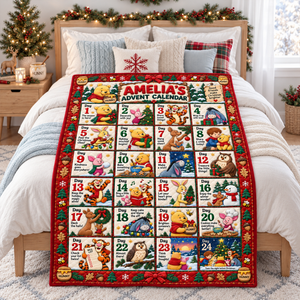 Lovely Advent Calendar Blanket - Personalized Christmas Gifts 01paqn091026-Homacus