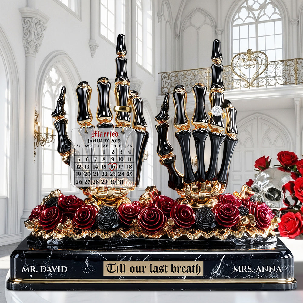 Skeleton Wedding Acrylic Plaque - Personalized Gifts For Couple 02TGDT280625-Homacus