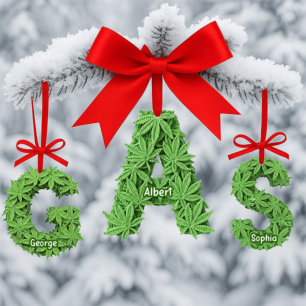 Alphabet Letters Christmas Ornament – Personalized Gifts For Weed Lovers 02toqn040925-Homacus