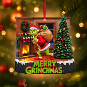 Funny Green Monster Ornament - Personalized Gifts For Loved Ones 04pgta090825-Homacus