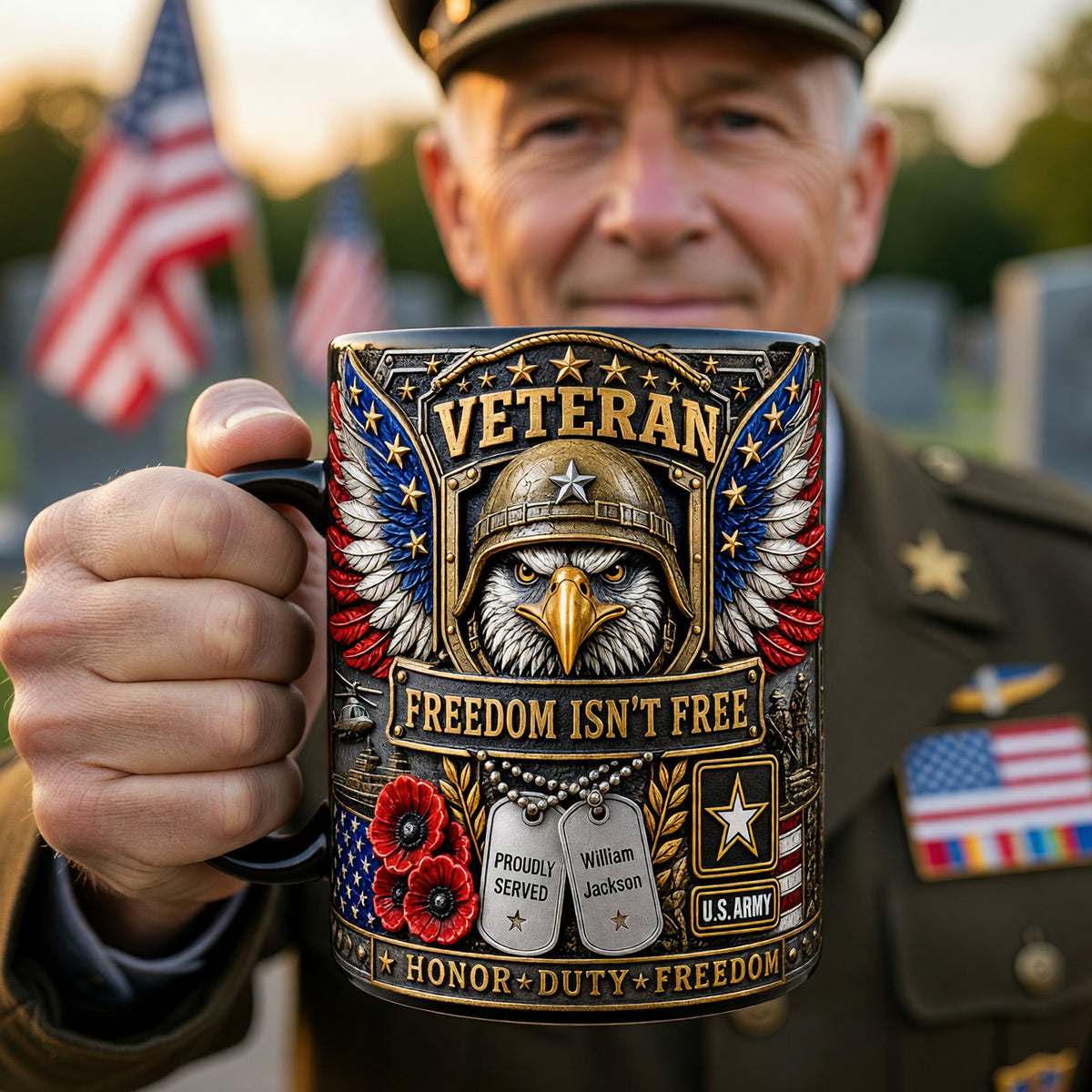 Proudly Served Magic Ceramic Coffee Mug - Personalized Gifts For Veterans 04TYQN270526