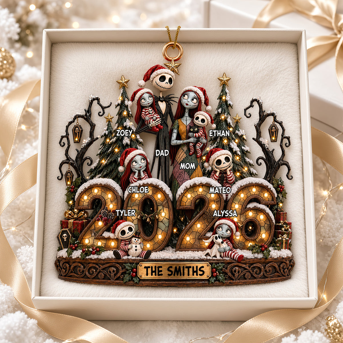 Spooky Family Christmas Ornament - Personalized Gifts For Family 01padt051026-Homacus