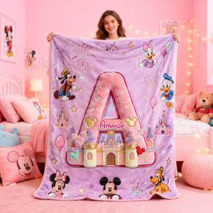 Lovely Alphabet Initial Letters Blanket - Personalized Gifts 04namg300126-Homacus