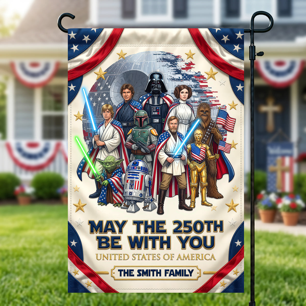 Celebrated America 250th Anniversary Garden Flag - Personalized Gifts For Family 03tydh120626-Homacus