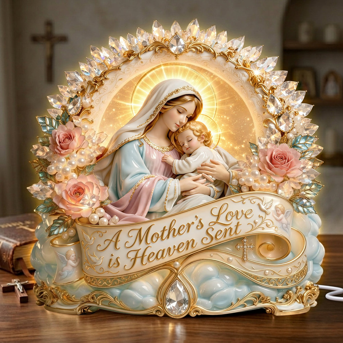 Blessed Mother Love Light Box – Gift For Christian 02TYLU280326-Homacus