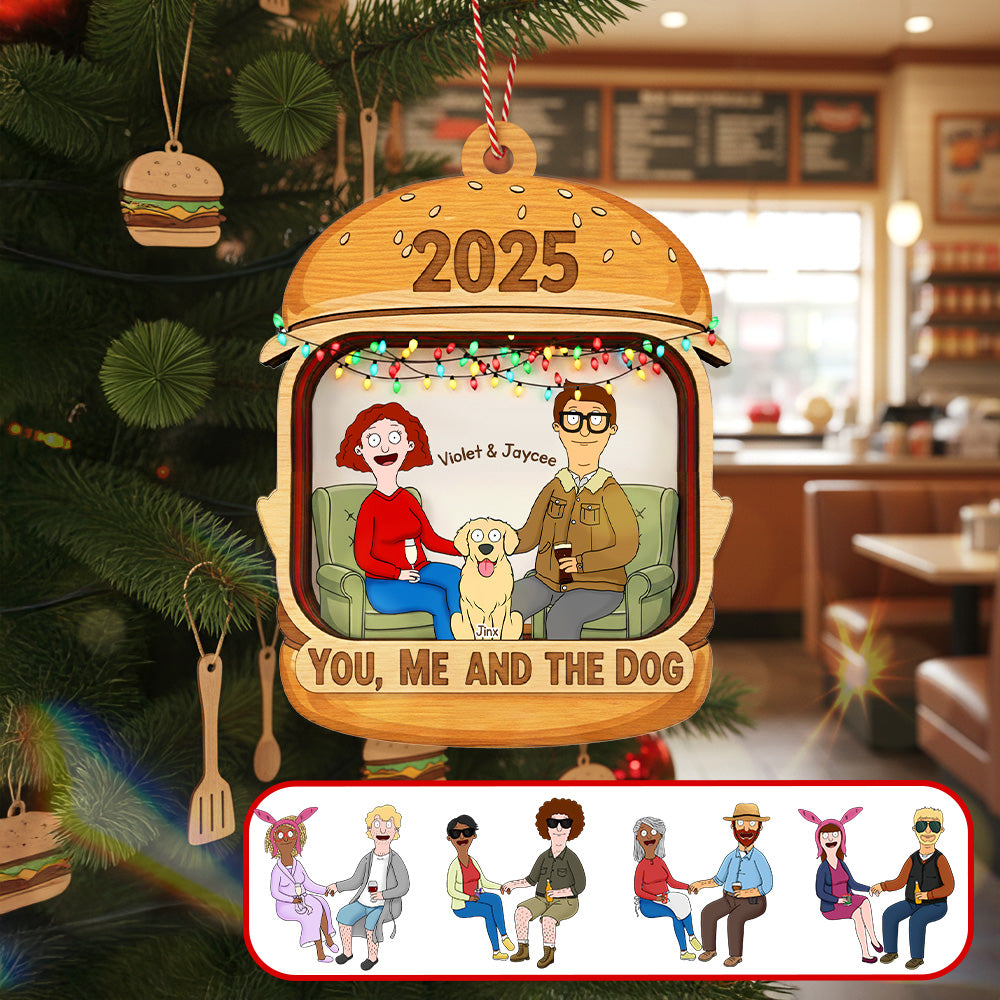 Dog Lover Couple Ornament - Personalized Gifts For Couple Christmas Ornament 01TGMG050925HG-Homacus