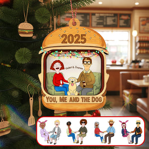 Dog Lover Couple Ornament - Personalized Gifts For Couple Christmas Ornament 01TGMG050925HG-Homacus