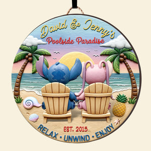 Cute Monster Couple Wood Sign - Personalized Gifts For Couple 01naqn060625-Homacus