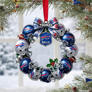 Helmet Wreath Ornament, Personalized Gifts For Sport Lovers 06qhlu171026-Homacus