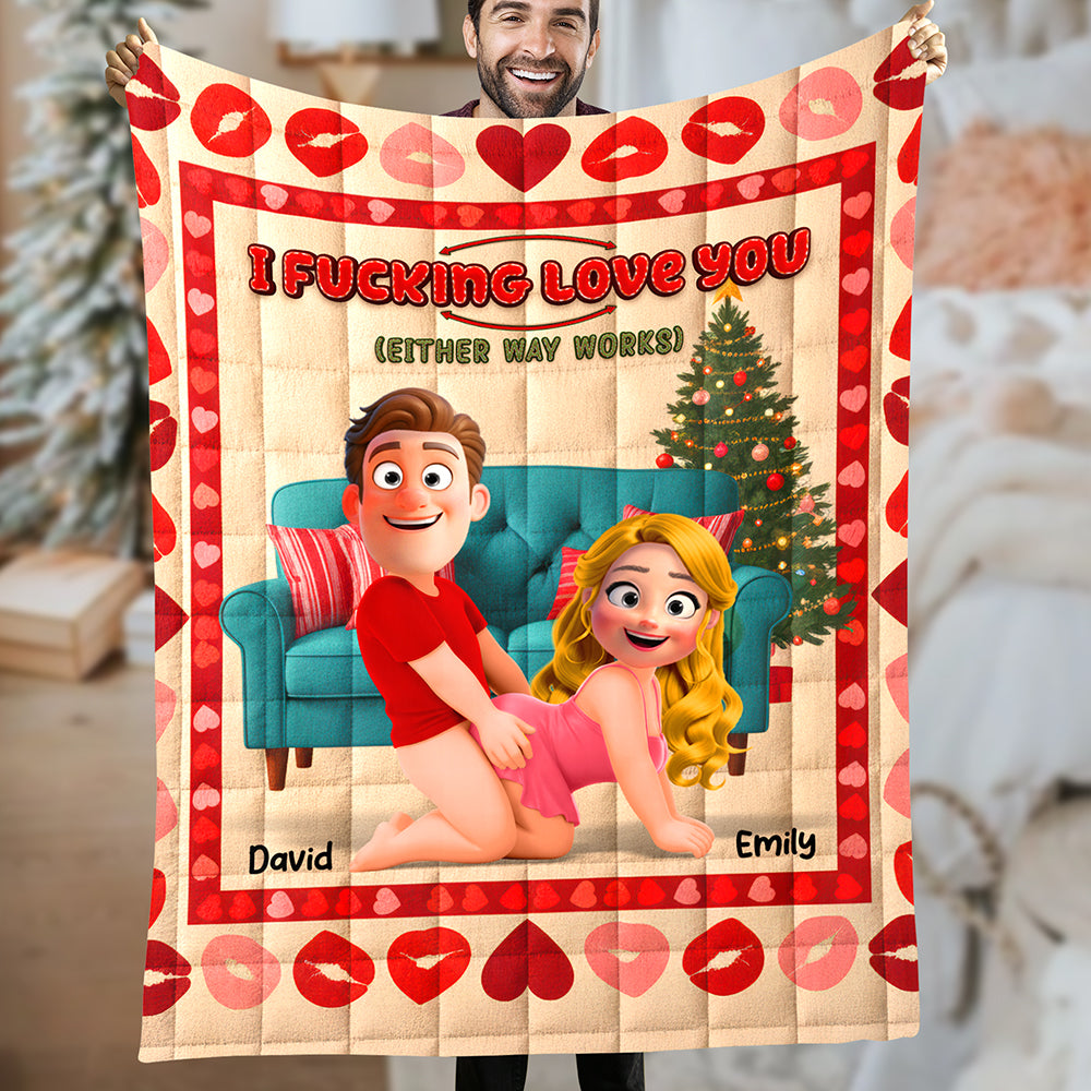 Naughty Couple Blanket - Personalized Gifts For Couple 03naqn011125-Homacus