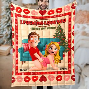 Naughty Couple Blanket - Personalized Gifts For Couple 03naqn011125-Homacus