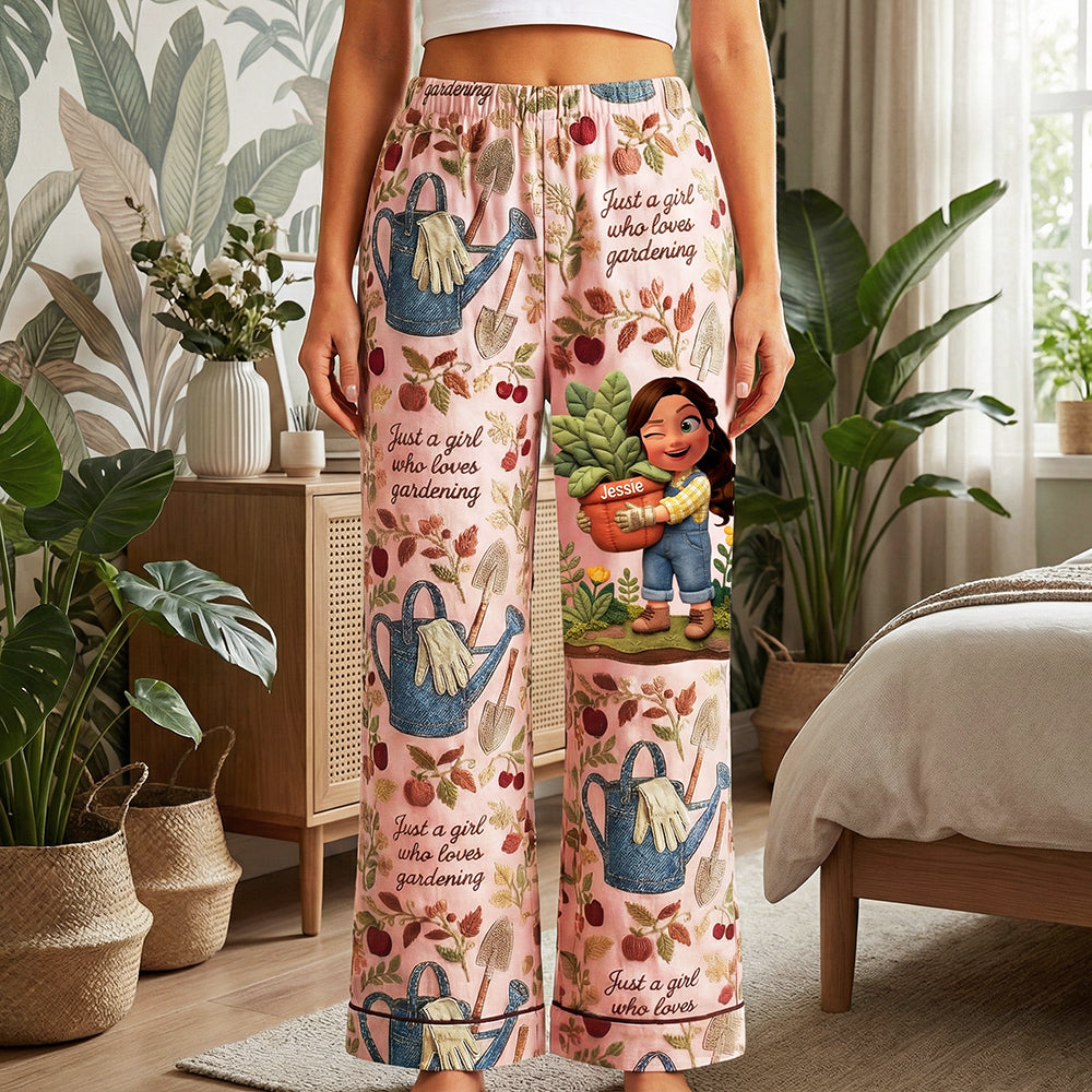 Garden Girl Pajama Pants - Personalized Gifts For Gardeners 03pata140126-Homacus