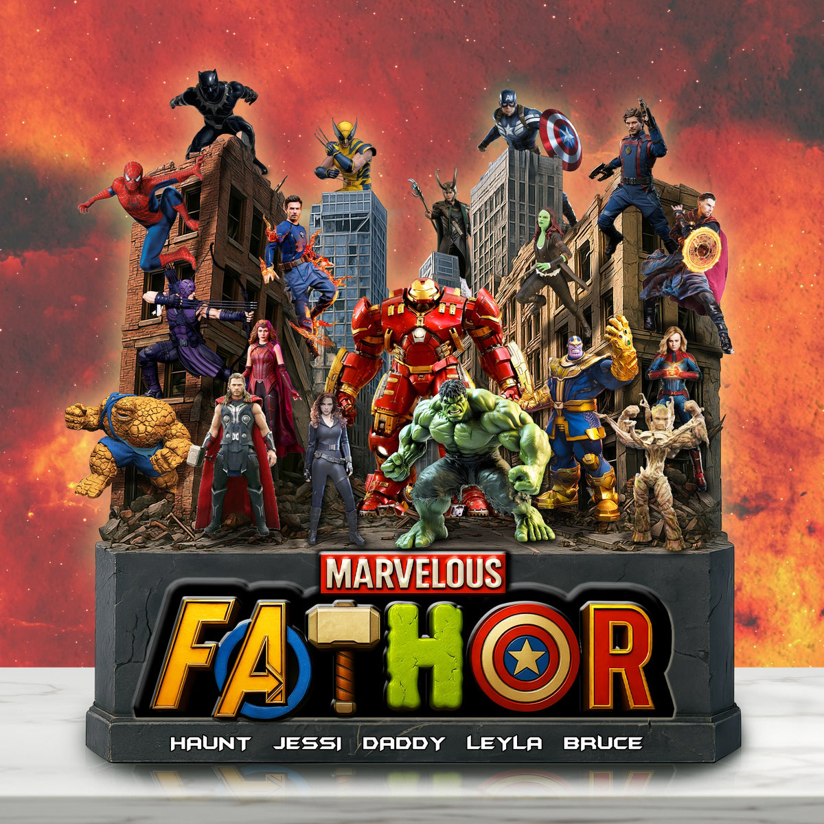 Hero Force Dad Acrylic Plaque - Personalized Gifts For Dad 03HULU220525-Homacus