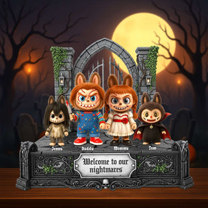 Creepy Family Halloween Acrylic Plaque Personalized Gifts For Fans 02NATN050825-Homacus