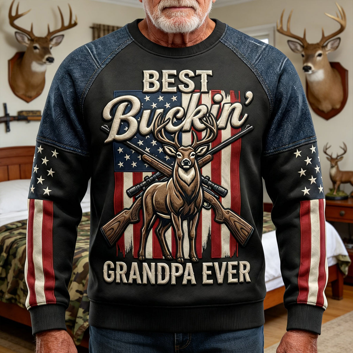 American Hunting Grandpa 3D Shirt - Personalized Gifts For Grandpa and Papa 01patn030326-Homacus