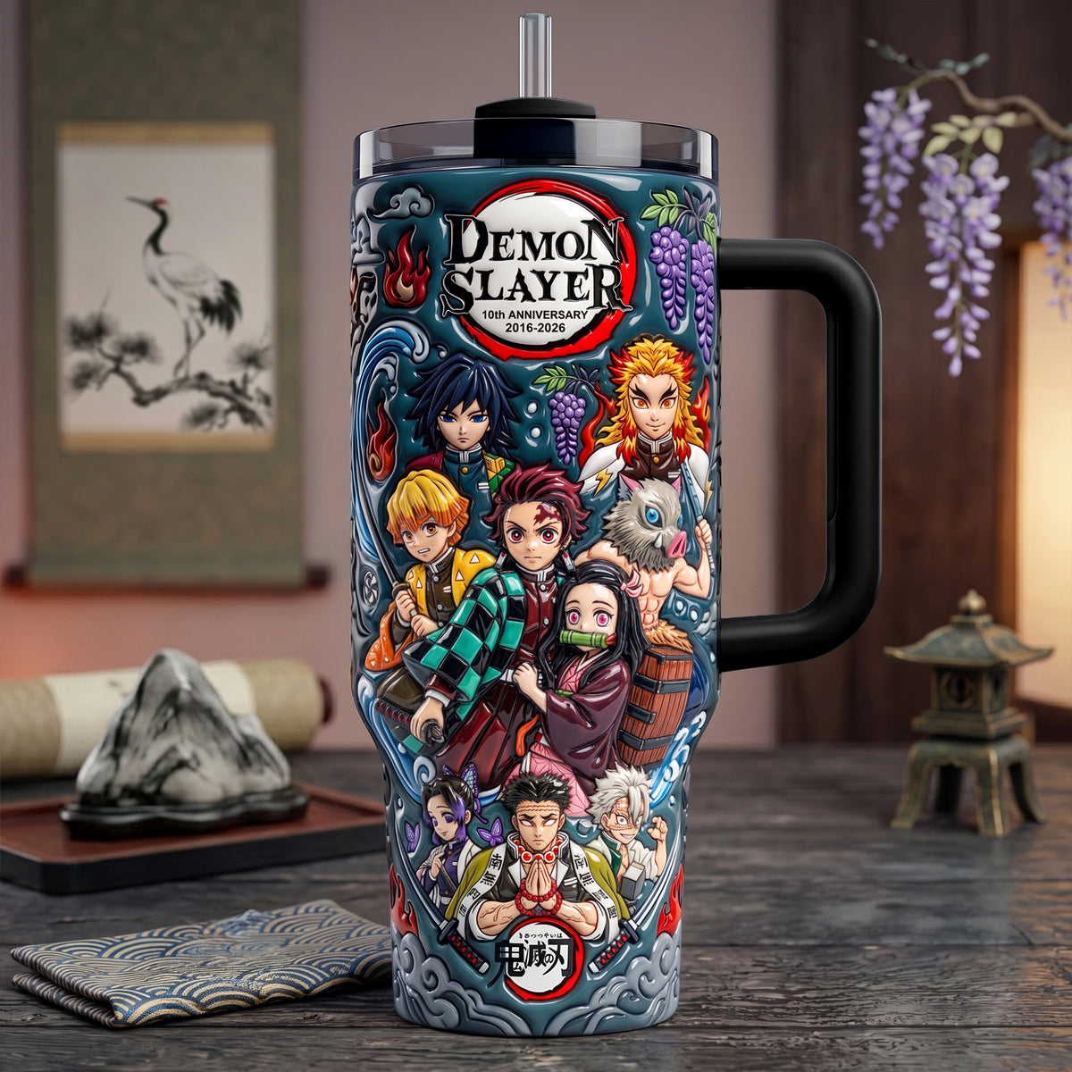 Attack Squad 40oz Tumbler With Handle - Personalized Gifts 05QHLU150626