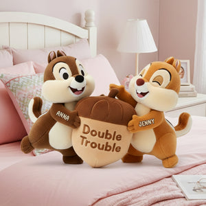 Funny Squirrel Friends Personalized Gifts For Bestie Pillow Double Trouble 06natn201125-Homacus