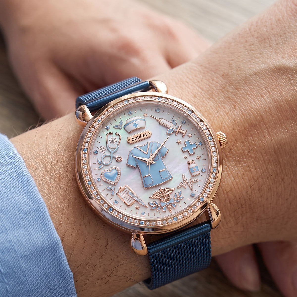 Nurse Christmas Mesh Strap Quartz Watch - Personalized Gifts For Nurse 05pgtn211026-Homacus