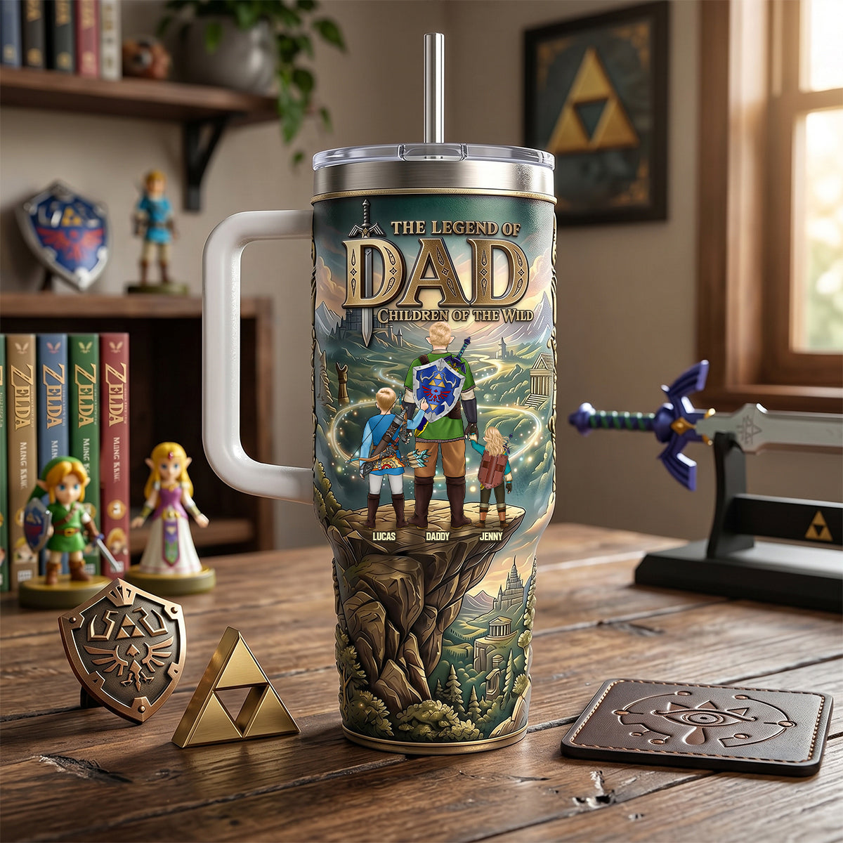 The Legend Of Dad Tumbler Handle - Personalized Gifts For Dad 04NATN170426-Homacus