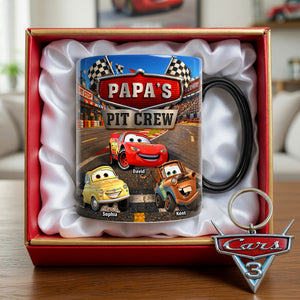 Papa Racing Crew Magic Mug - Personalized Gifts For Dad 03PAQN040526-Homacus