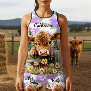 Cow Girl Set Tank Top & Leggings - Personalized Gifts For Cow Lovers 01DTDT010725-Homacus