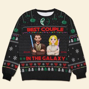 Personalized Gifts For Couple Ugly Sweater, Best Couple In The Galaxy 02tgqn161024hg-Homacus