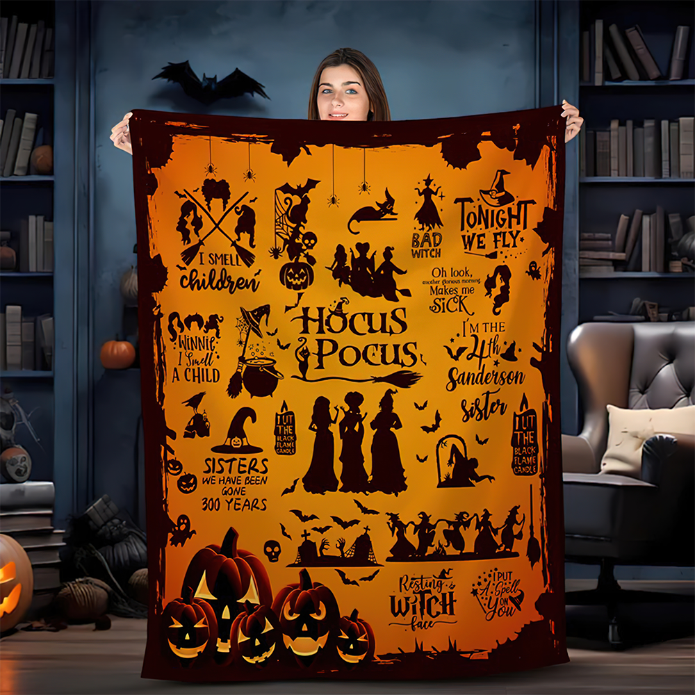 Personalized Witch Blanket, Halloween Gifts 02acxx280824-Homacus