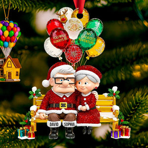 Romantic Couple Christmas Ornament - Personalized Gifts For Couple 03TGDT110825-Homacus