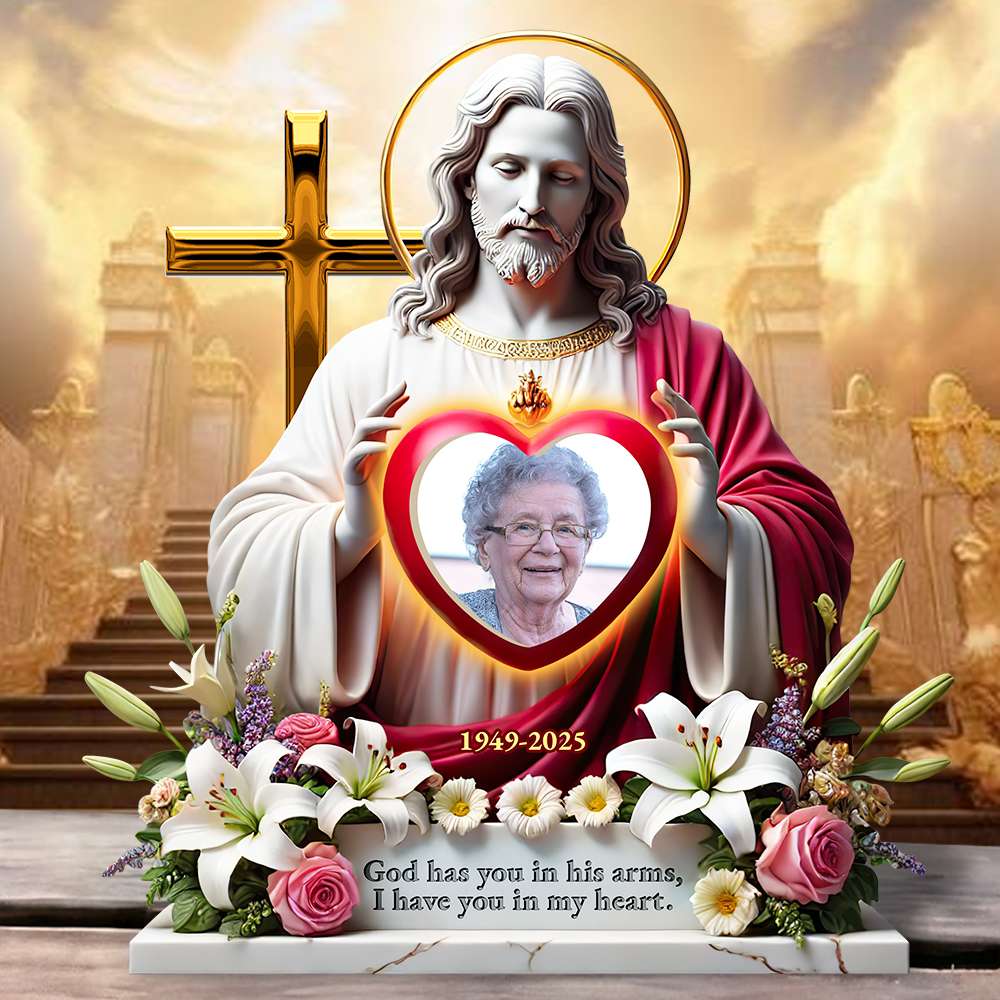 Custom Photo Gifts For Heaven Acrylic Plaque In God's Arms 03HUDT110425-Homacus