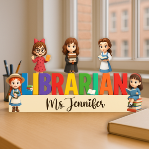Book Characters Acrylic Plaque - Personalized Gifts For Librarian 02NALU080525-Homacus