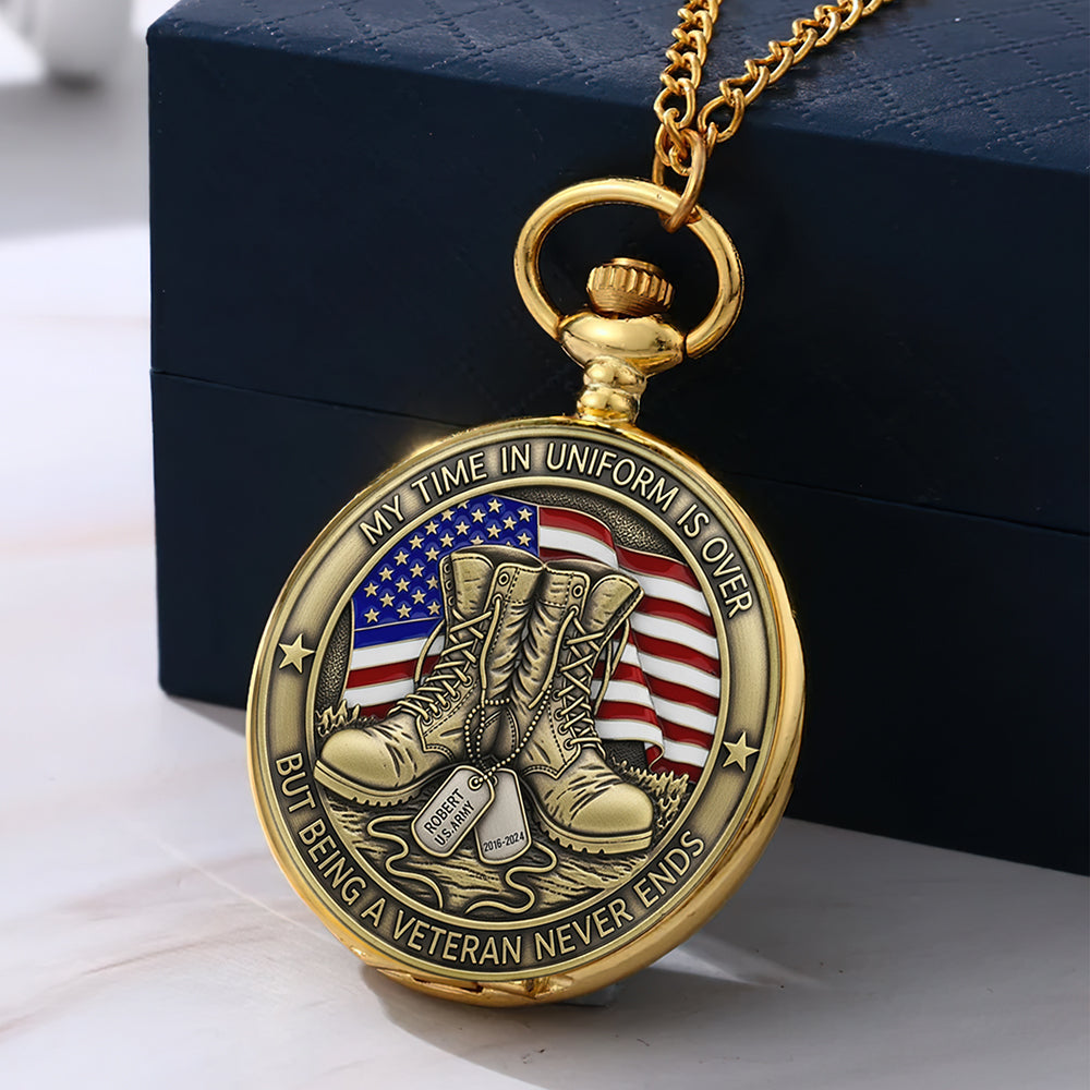 Proud To Have Served Pocket Watch - Personalized Gifts For Veteran 04qhqn110625-Homacus