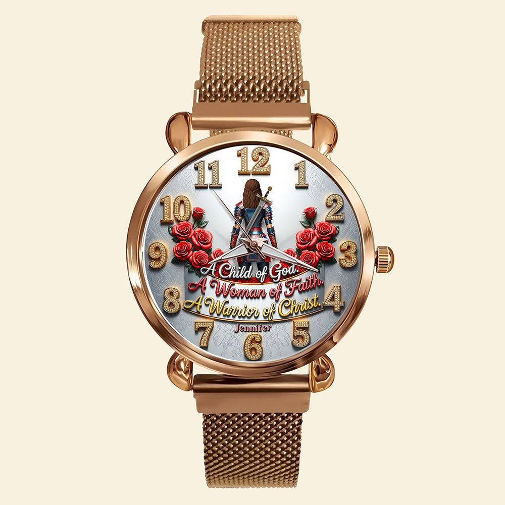 Woman of Faith Mesh Strap Quartz Watch - Personalized Gifts for Christian Women 01huqn280725-Homacus