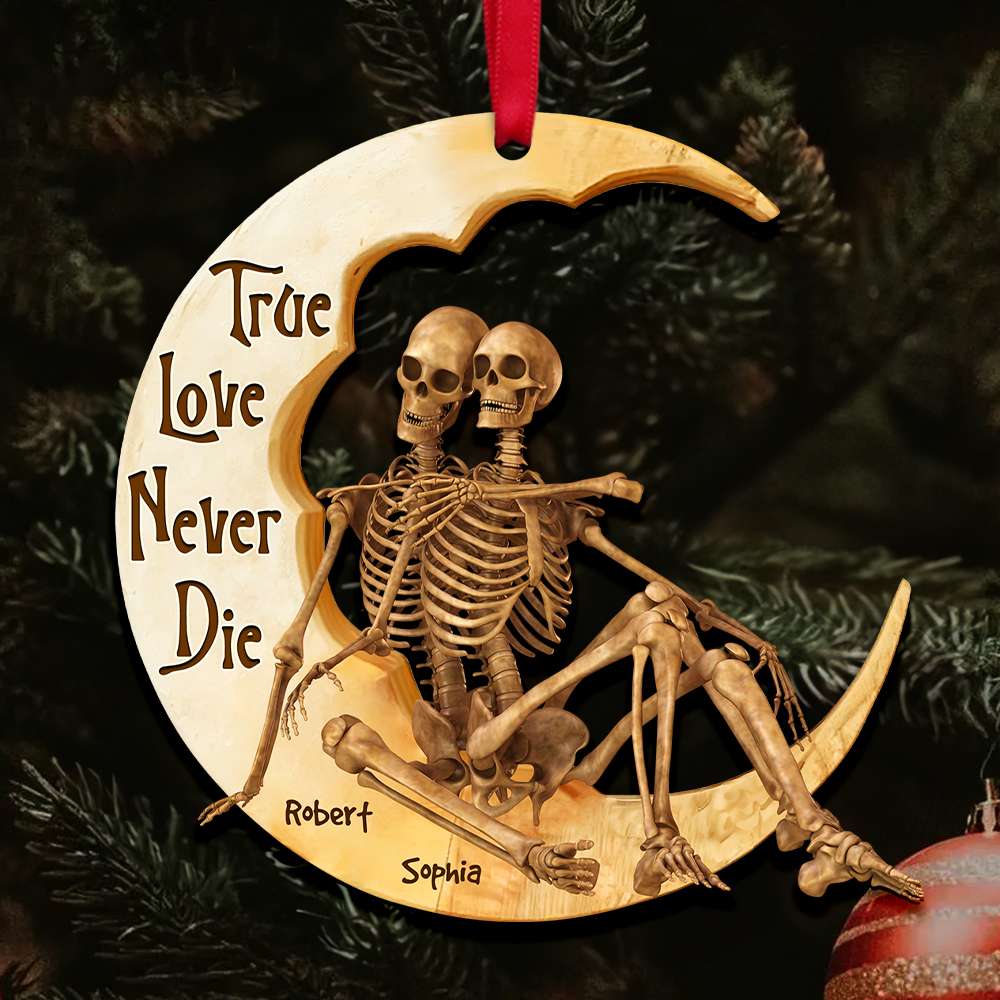 Personalized Gifts For Skull Couple Christmas Ornament 01OHDT191124-Homacus