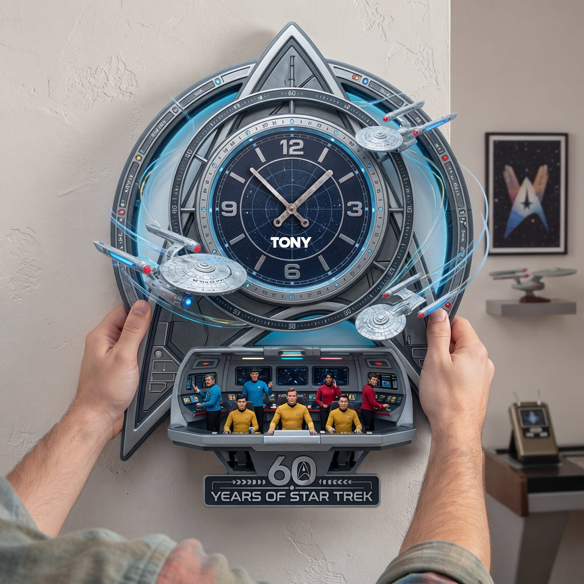 60 Years Of Cosmic Voyage Wall Clock - Personalized Gifts 06tylu180726-Homacus