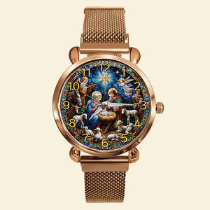 Jesus Blessing Mesh Strap Quartz Watch – Personalized Gifts For Jesus Lovers 01huqn250725-Homacus