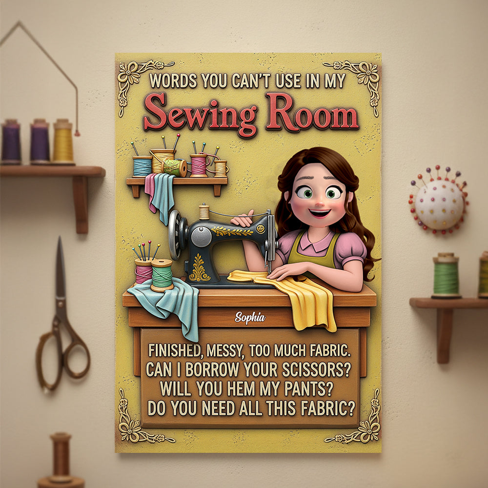 Personalized Funny Gifts For Sewing Lovers Metal Sign 01natn051225-Homacus