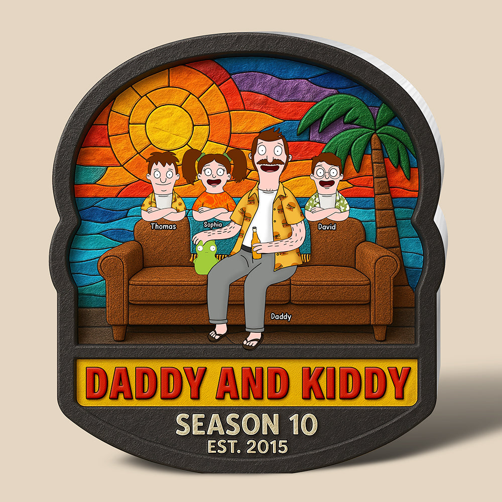 Daddy And Kiddy Acrylic Plaque - Personalized Gifts For Dad 05ohqn290425pahg-Homacus