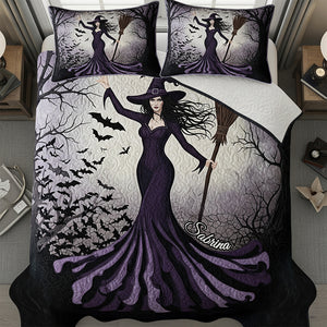 Powerful Witch Quilt Bed Set, Personalized Gifts For Fantasy Lovers 03qhdt300725-Homacus