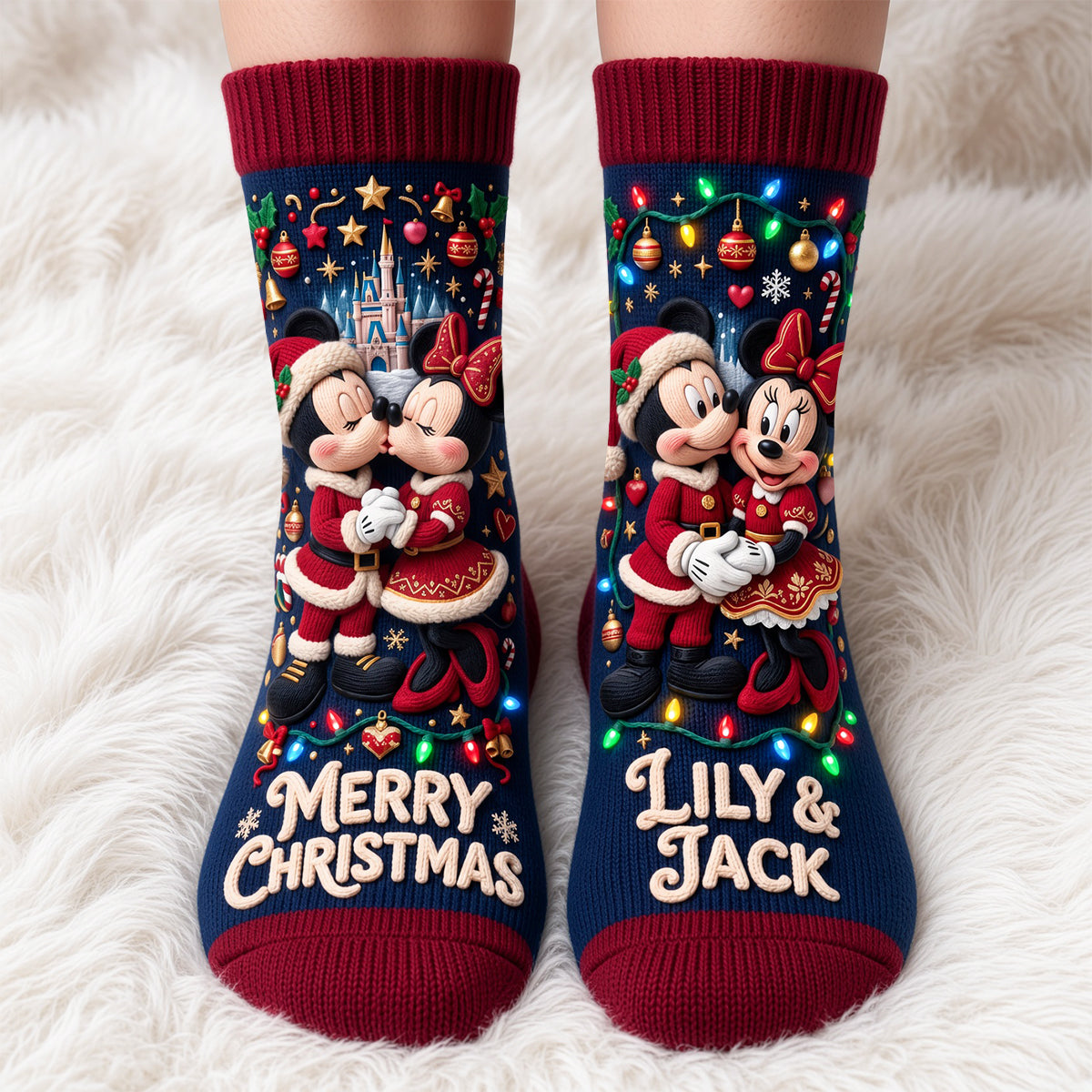 Lovely Kiss Socks - Personalized Christmas Gifts For Couple 05tydh180926