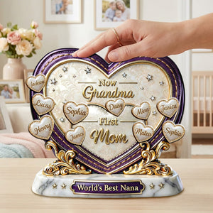 First Mom Now Grandma Acrylic Plaque - Personalized Gifts For Grandma and Mom 01tymg040326-Homacus
