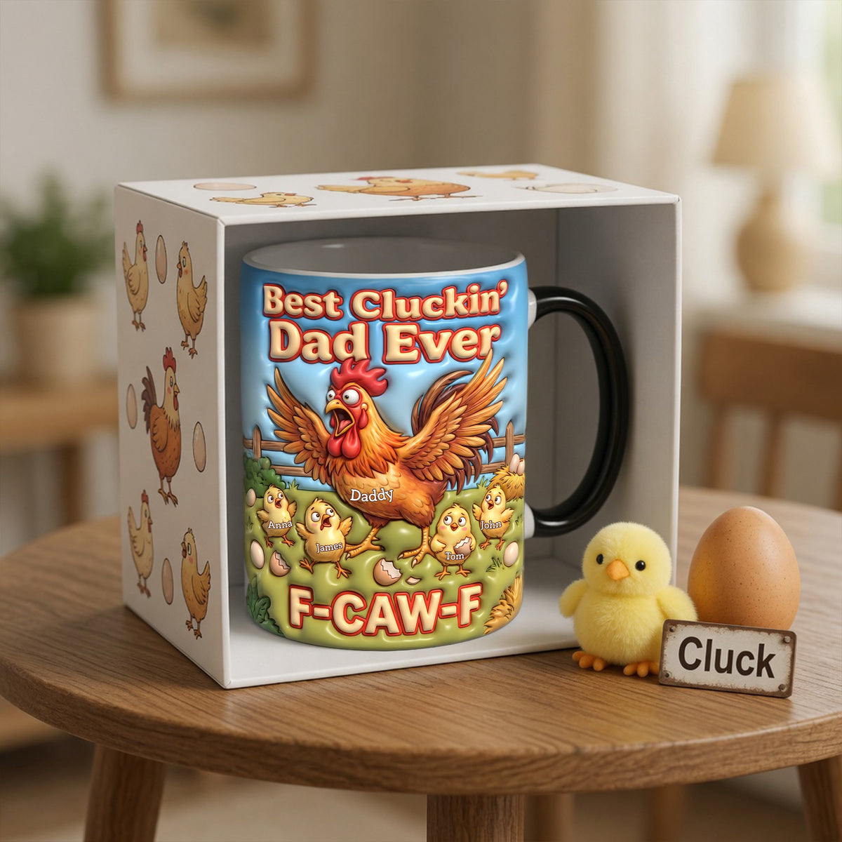 Best Cluckin' Dad Ever Magic Mug - Personalized Gifts For Dads 04nalu130526-Homacus